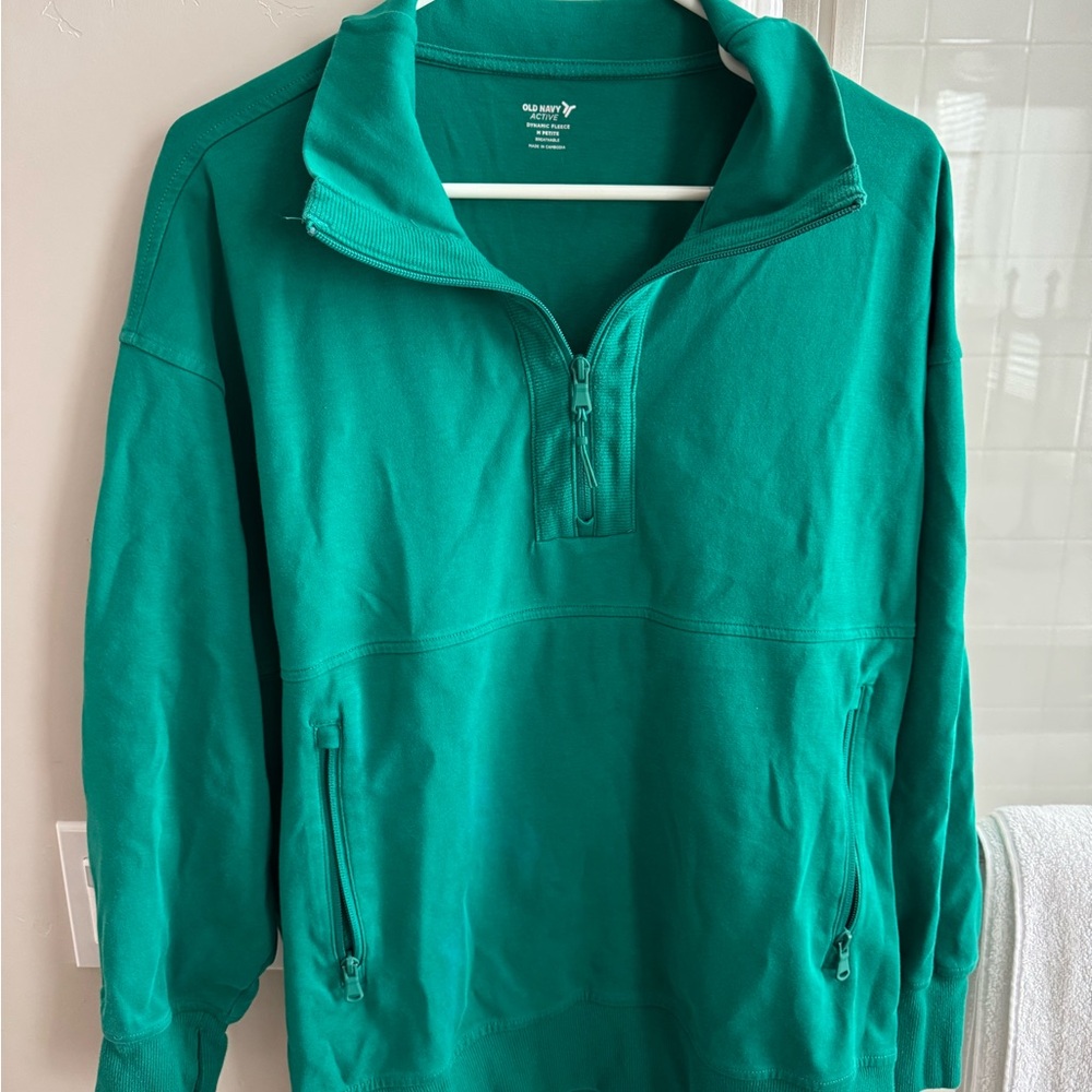 Old Navy Women’s Green Quarter Zip (Kelly Green)